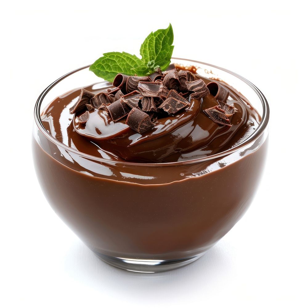 Chocolate pudding dessert mousse cream.