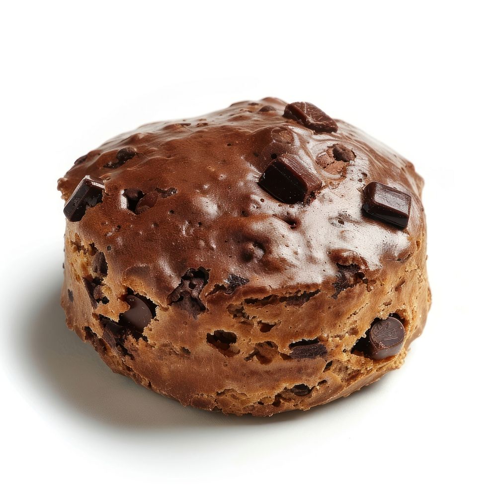 Chocolate scone confectionery dessert biscuit.