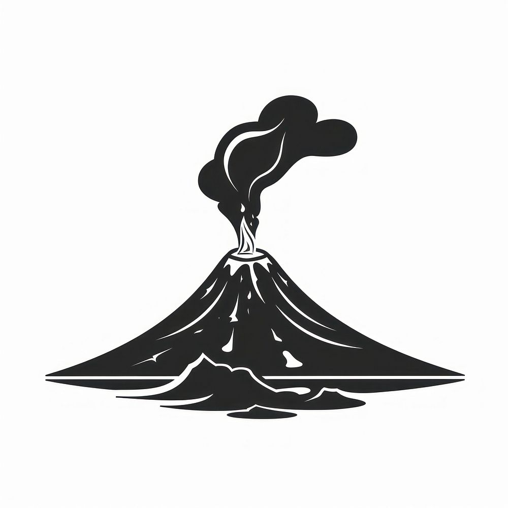 Volcano silhouette recreation performer.