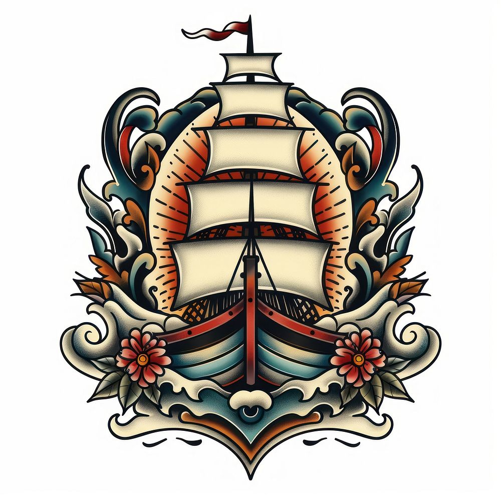Illustration of a sea dynamite weaponry emblem.