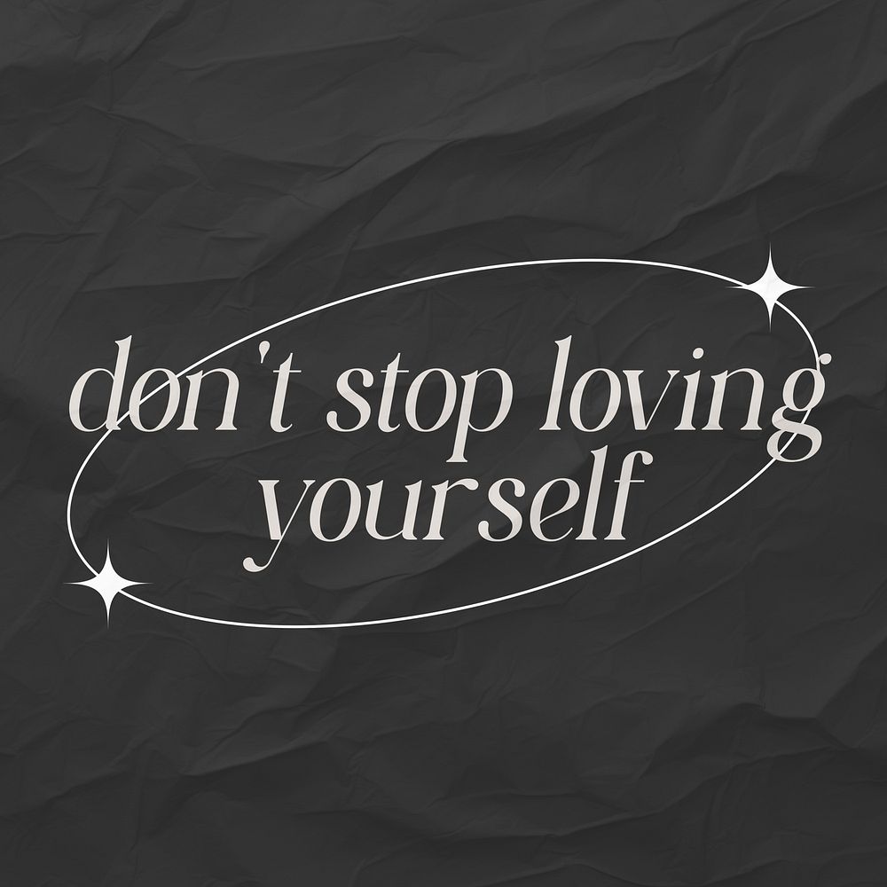 Self-love  quote Instagram post template