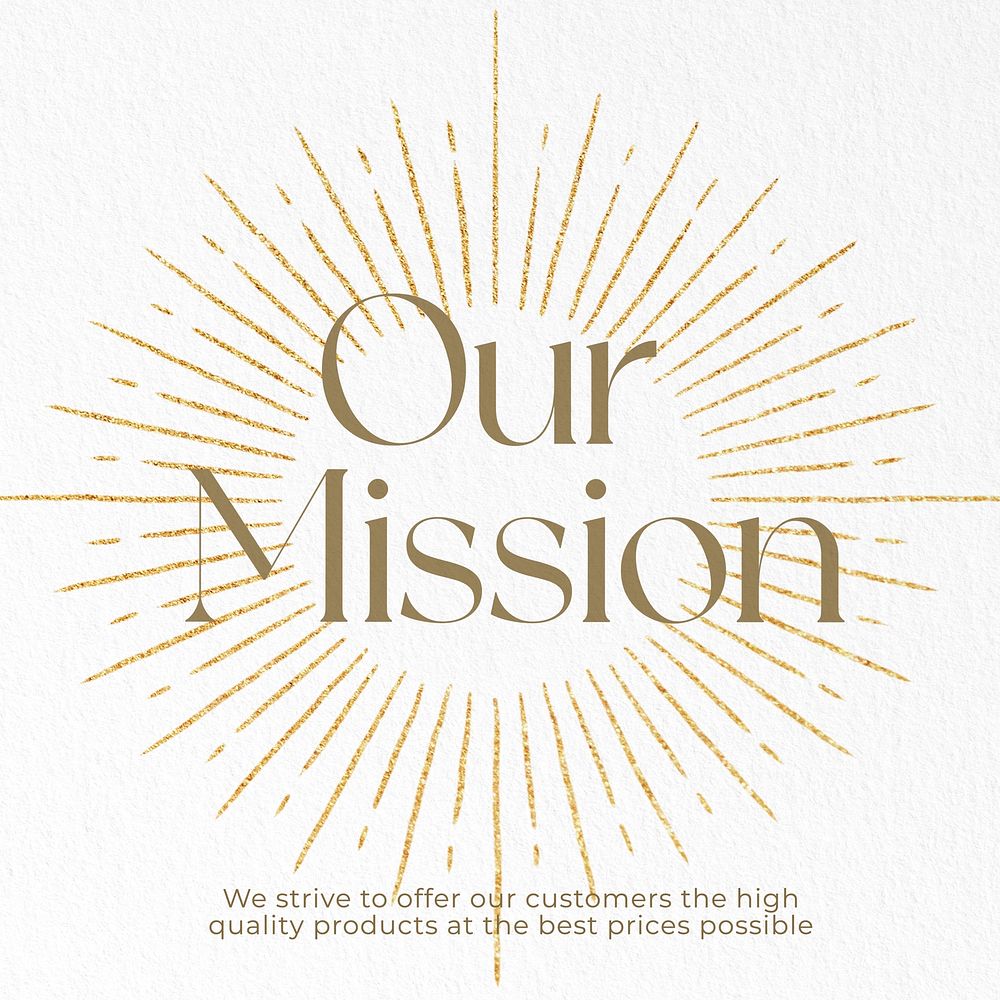 Our mission  Instagram post template