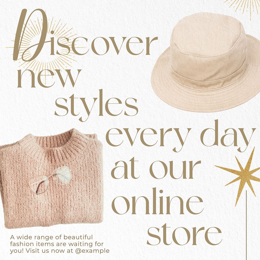 Online fashion shop Instagram post template