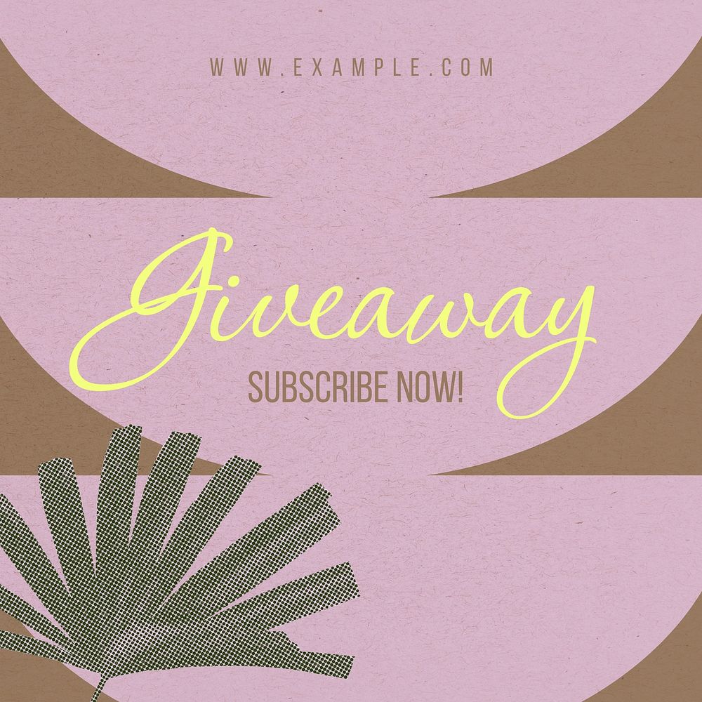 Special giveaway Instagram post template