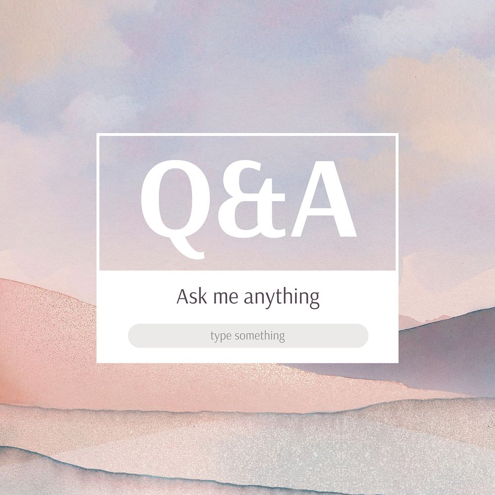 Questions & answers Instagram post template