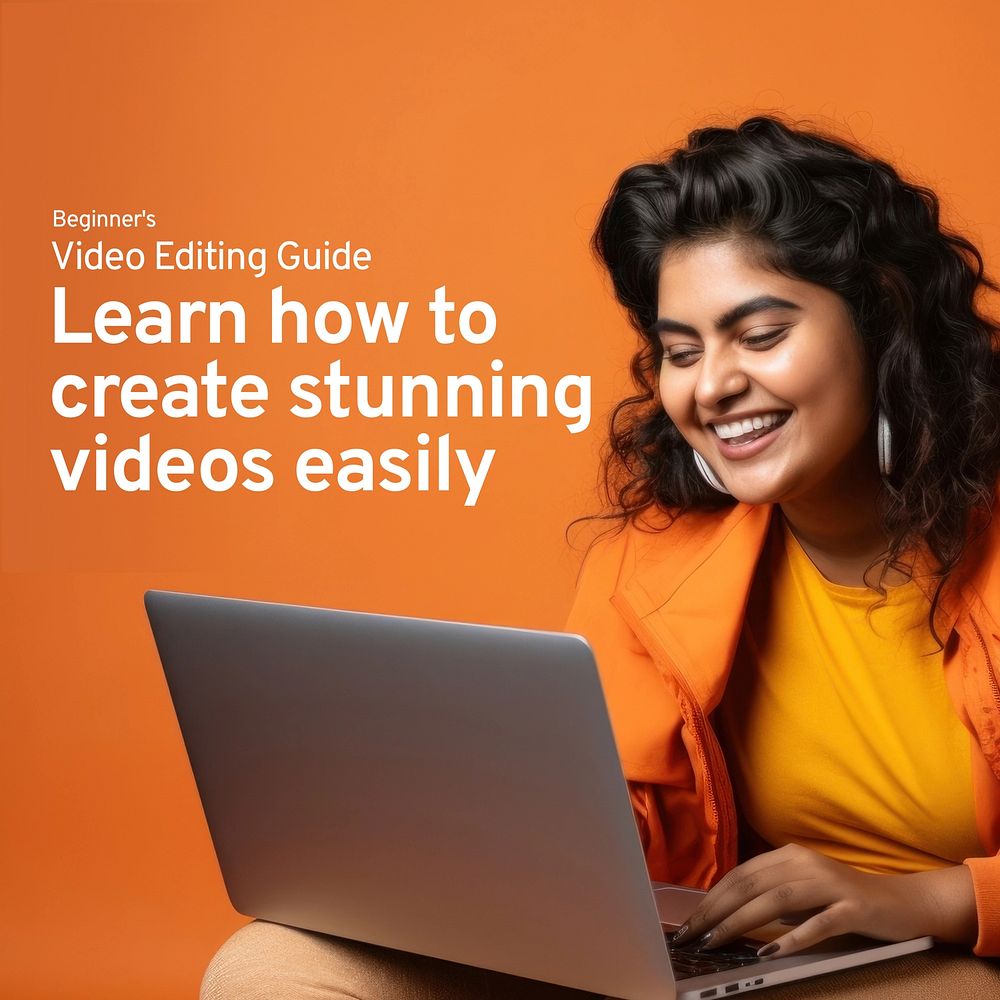 Video editing guide Instagram post template