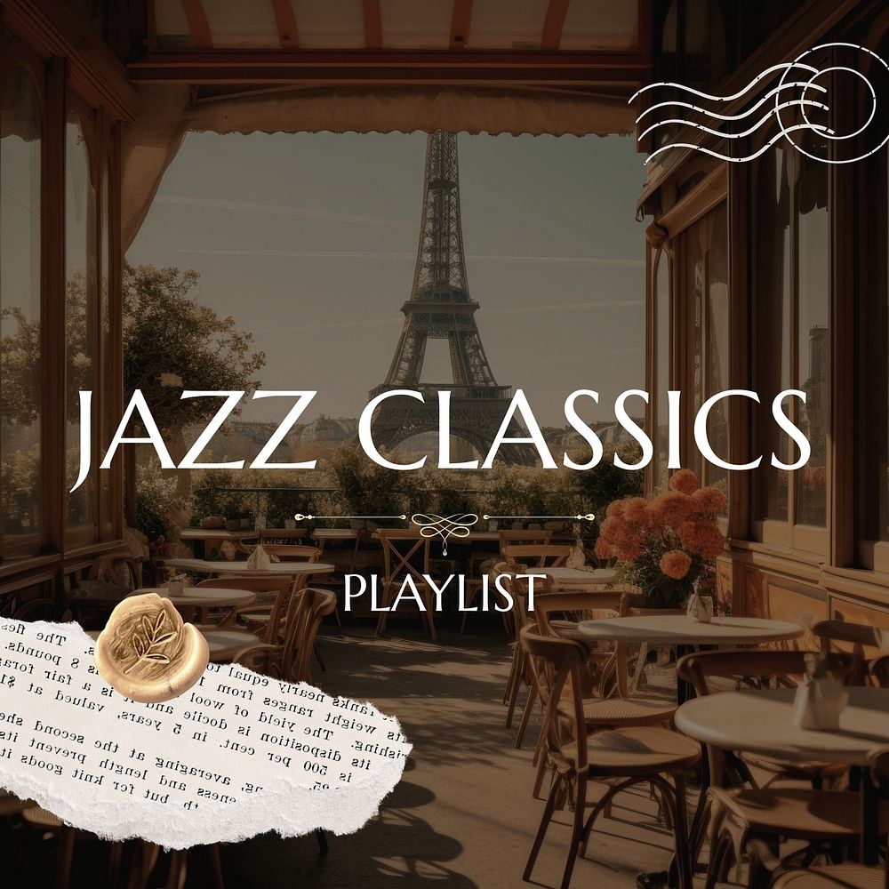 Jazz playlist Instagram post template