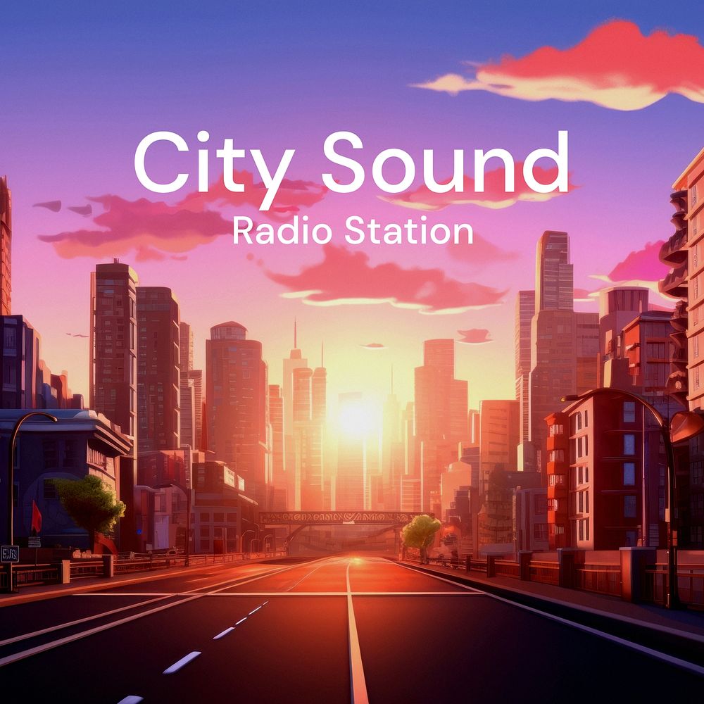 City sounds cover template
