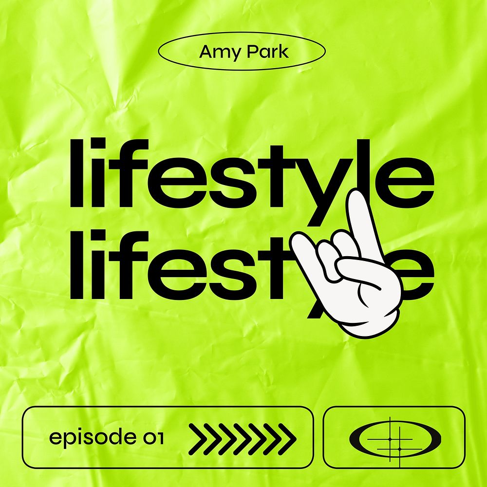 Lifestyle podcast cover template