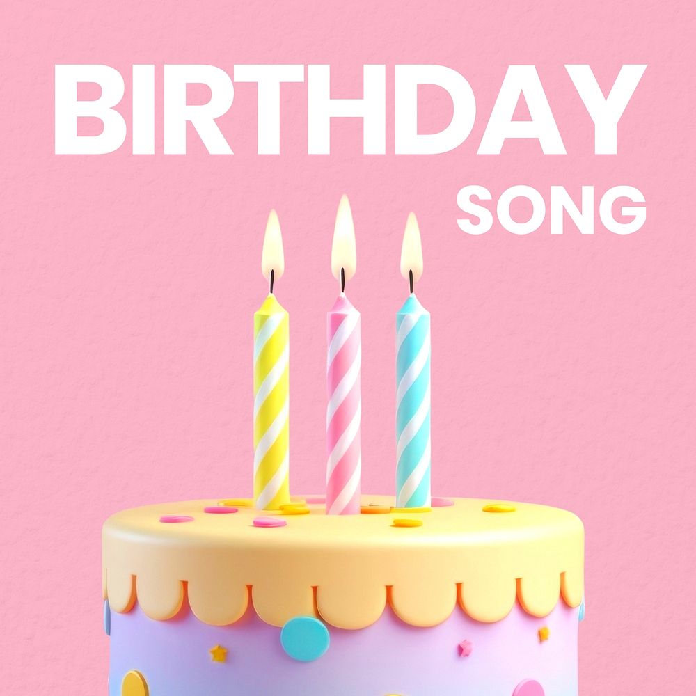 Birthday songs cover template
