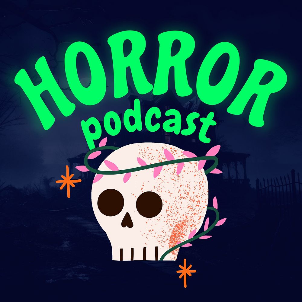 Horror podcast vampires cover template