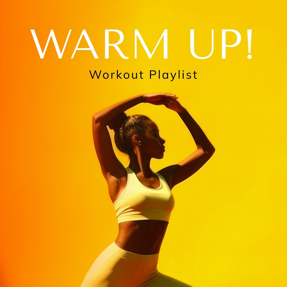 Workout playlist cover template