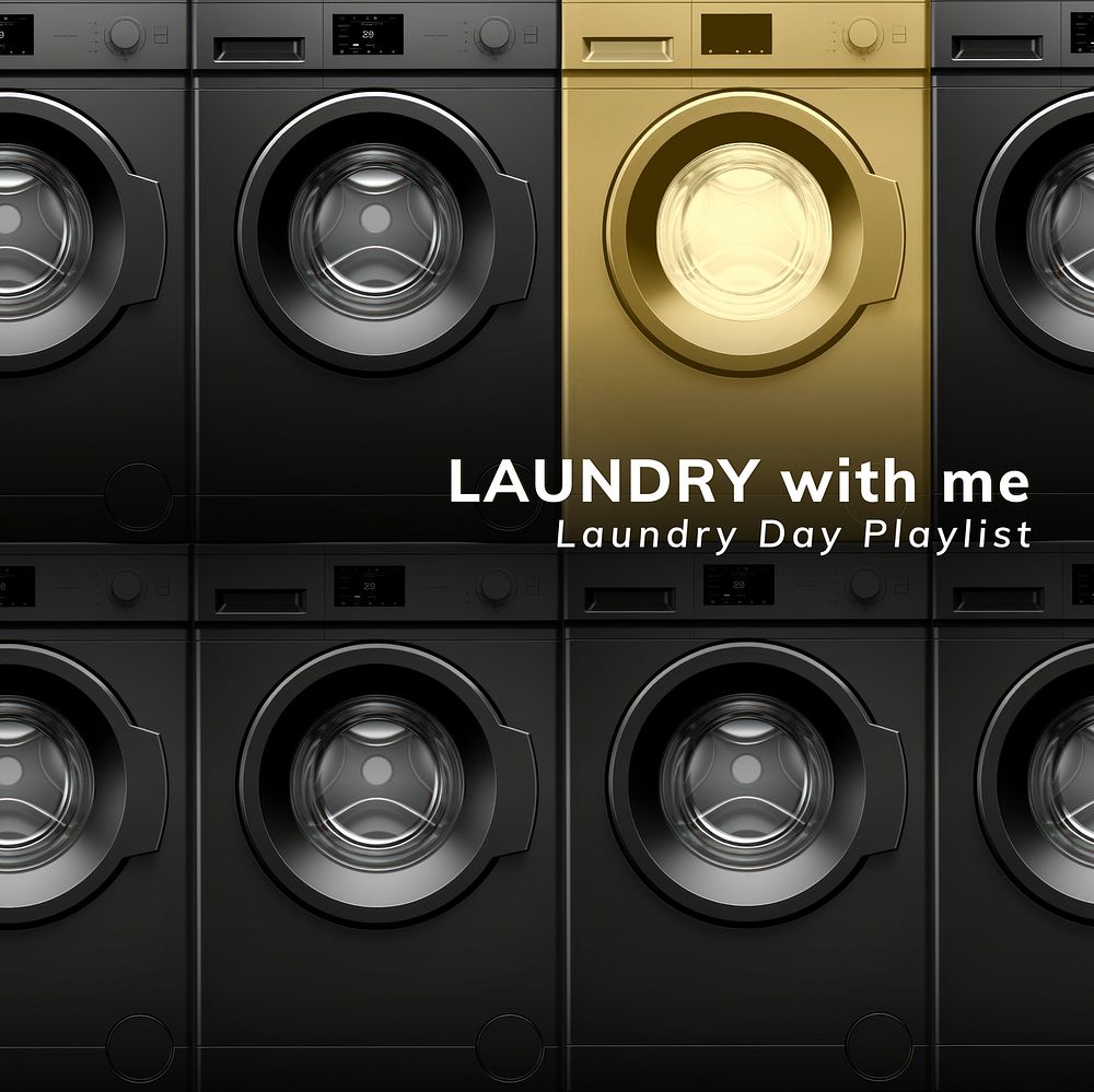 Laundry playlist cover template