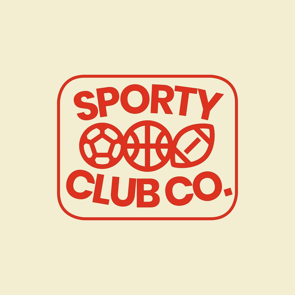 Sports club logo template