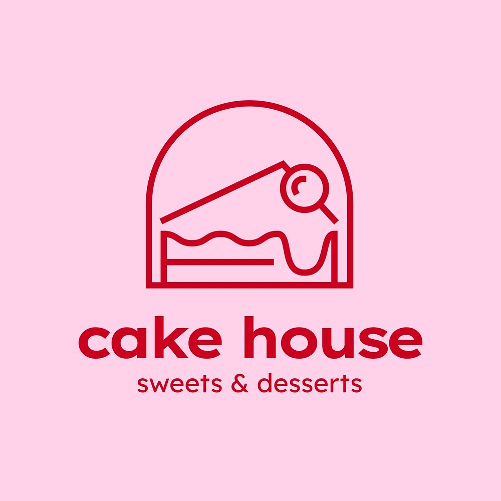 Cake shop business logo template