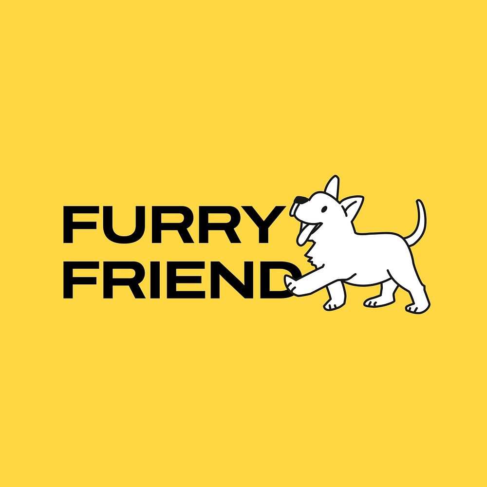 Pet friendly business logo template