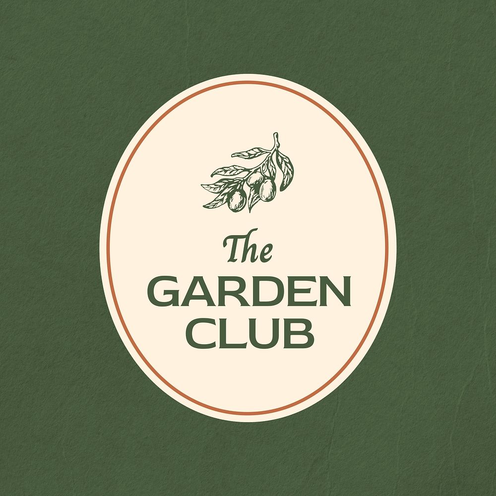 Garden club logo template