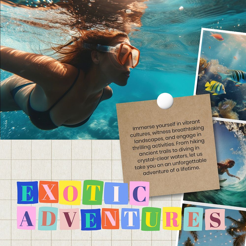 exotic adventures Instagram post template