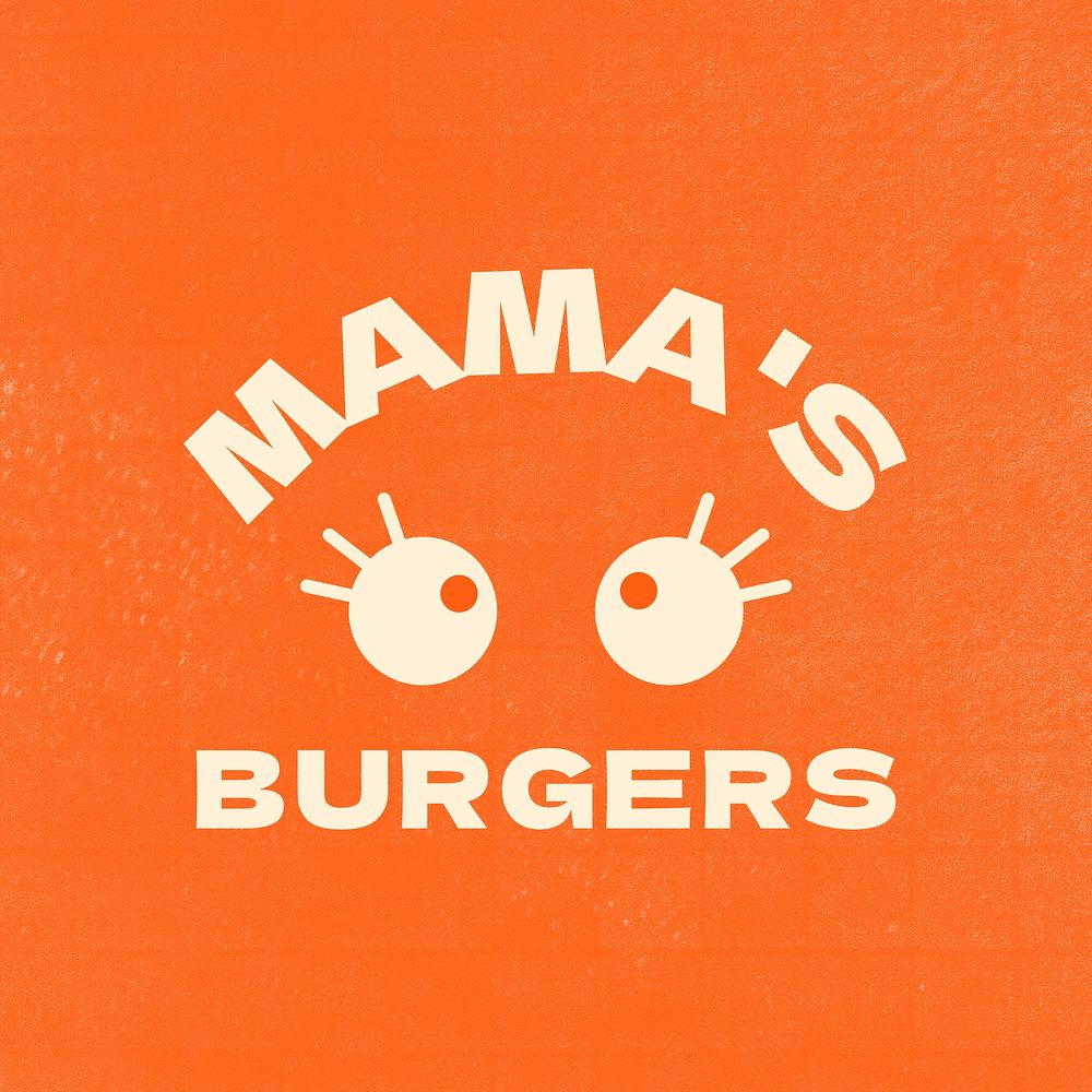 Burger shop logo template, editable design