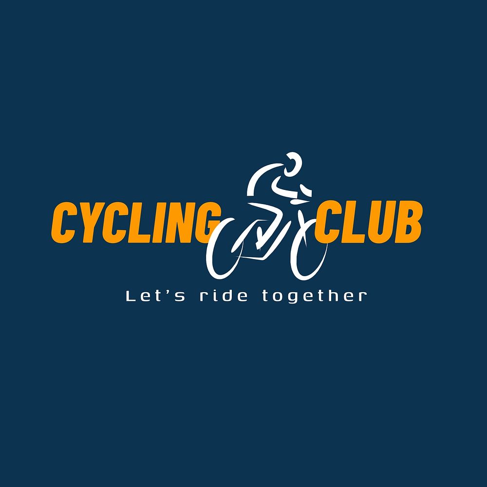 Cycling club logo template, editable design