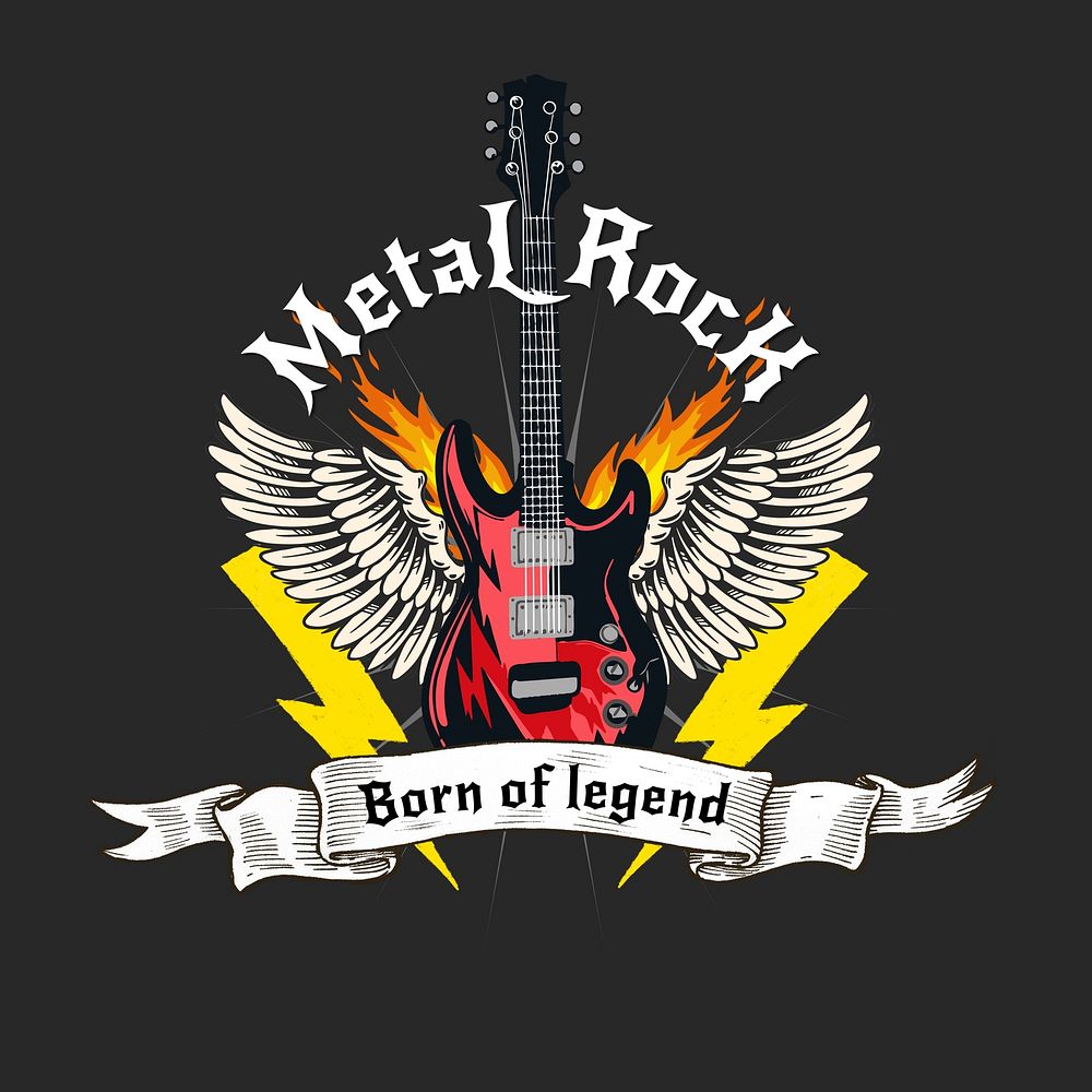 Rock band logo template