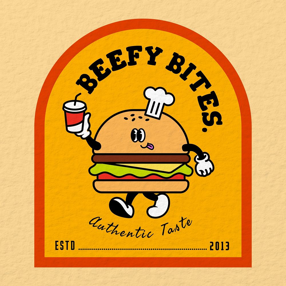 Burger restaurant logo template