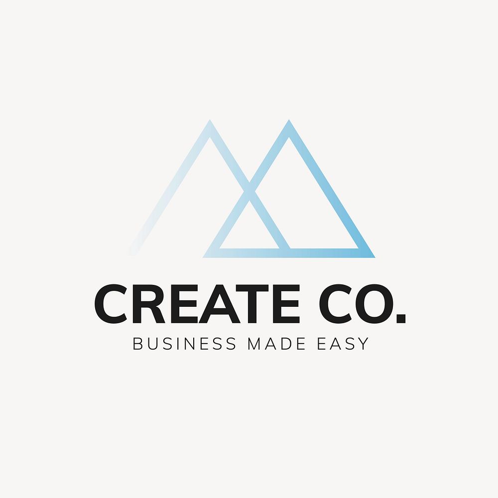 Branding logo template, editable design