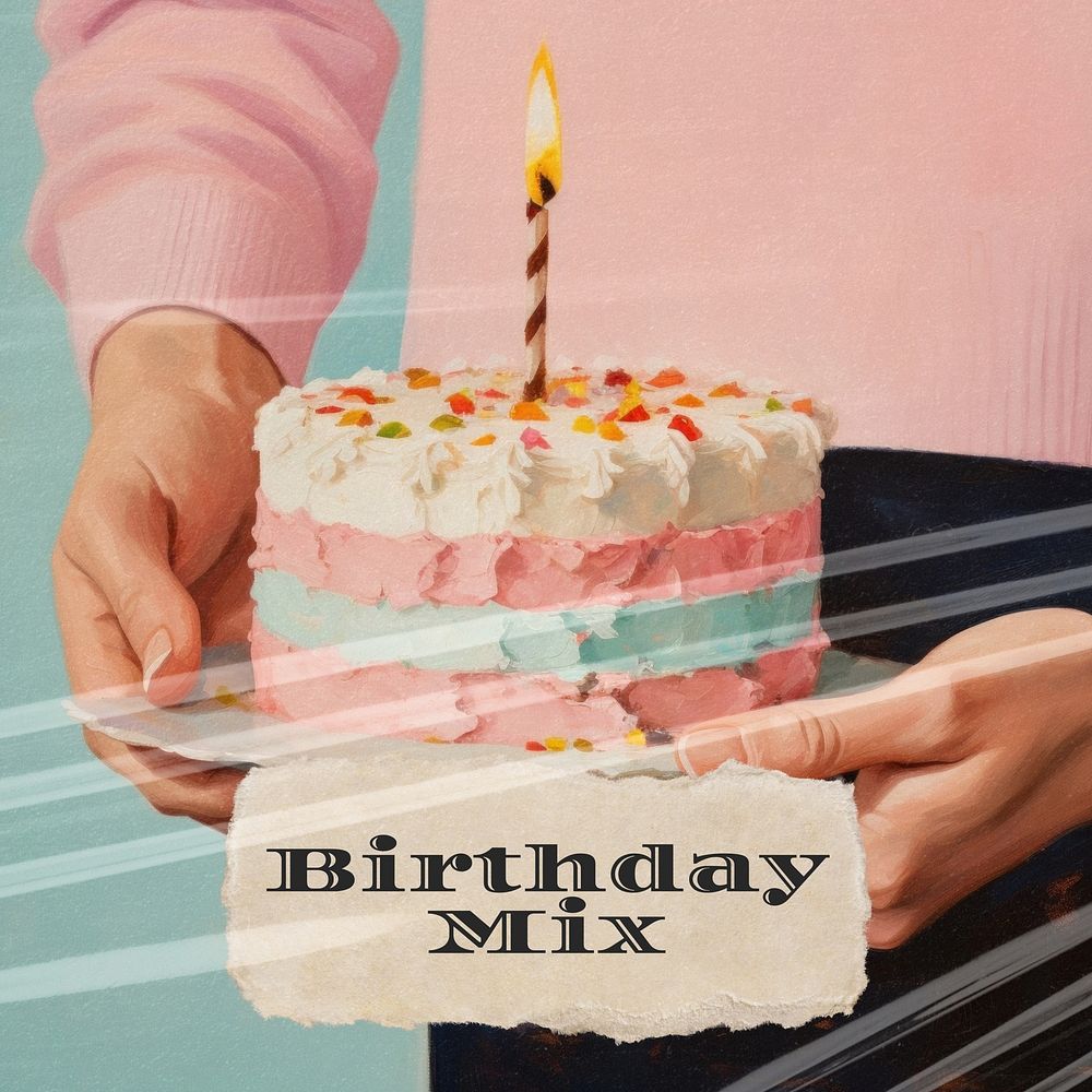 Birthday playlist cover template