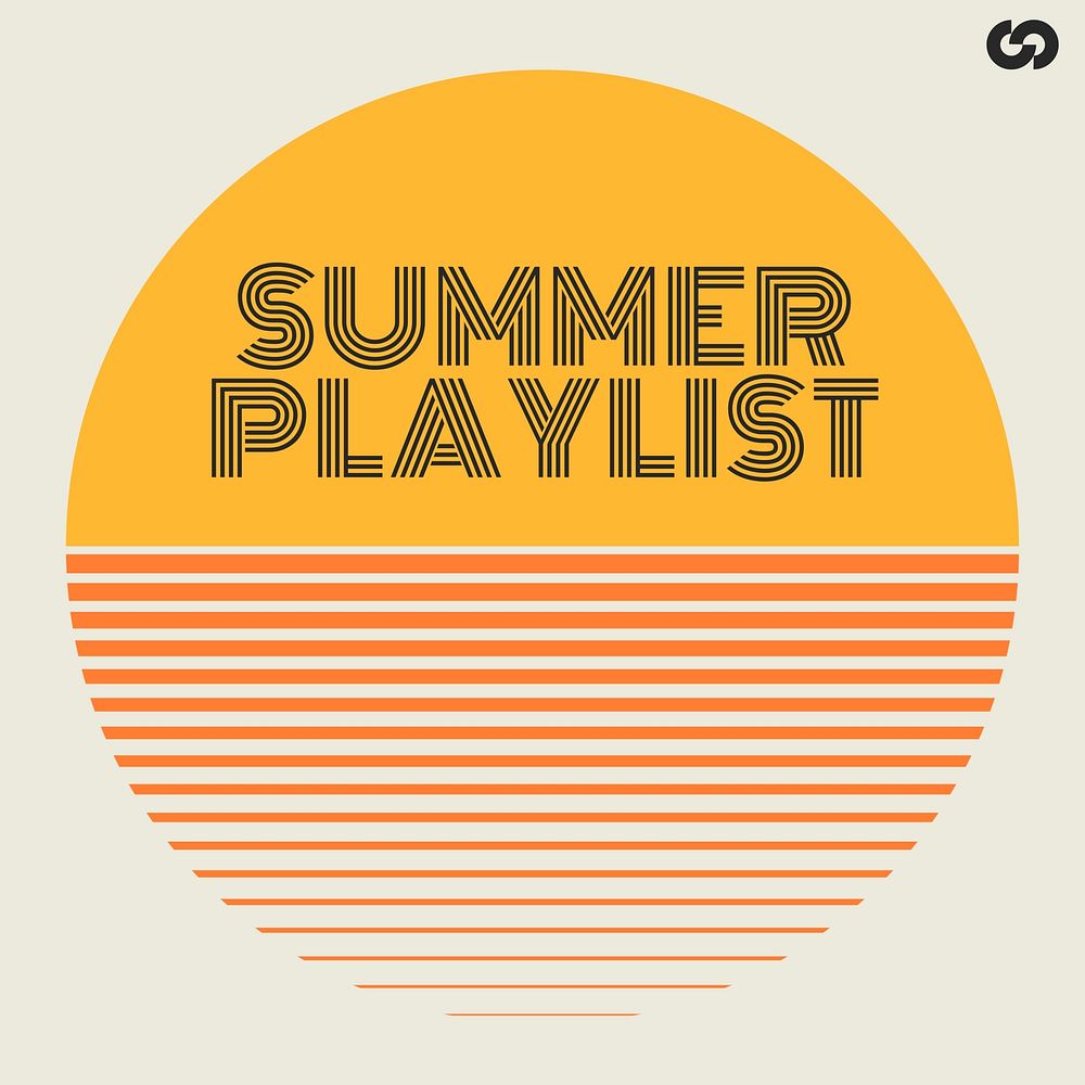 Summer playlist cover template