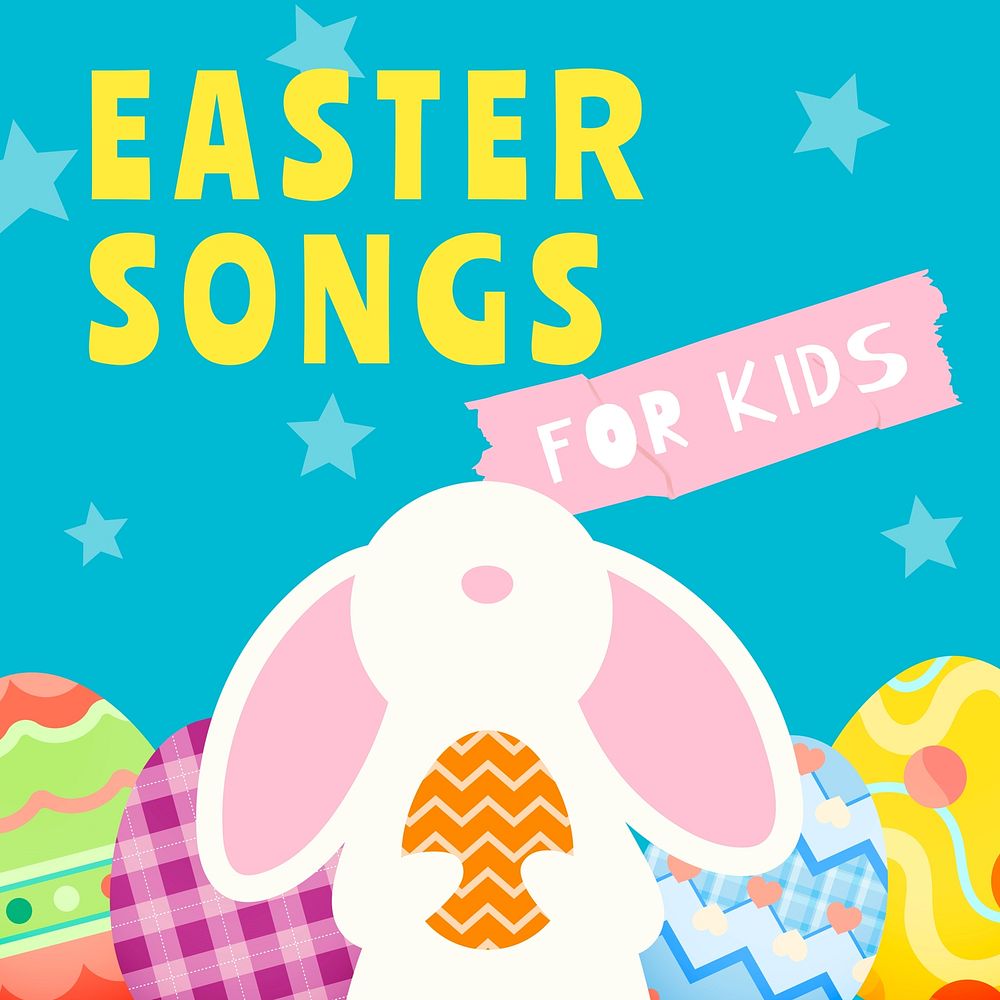 Children Easter songs cover template