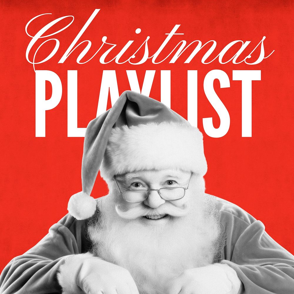 Christmas playlist cover template