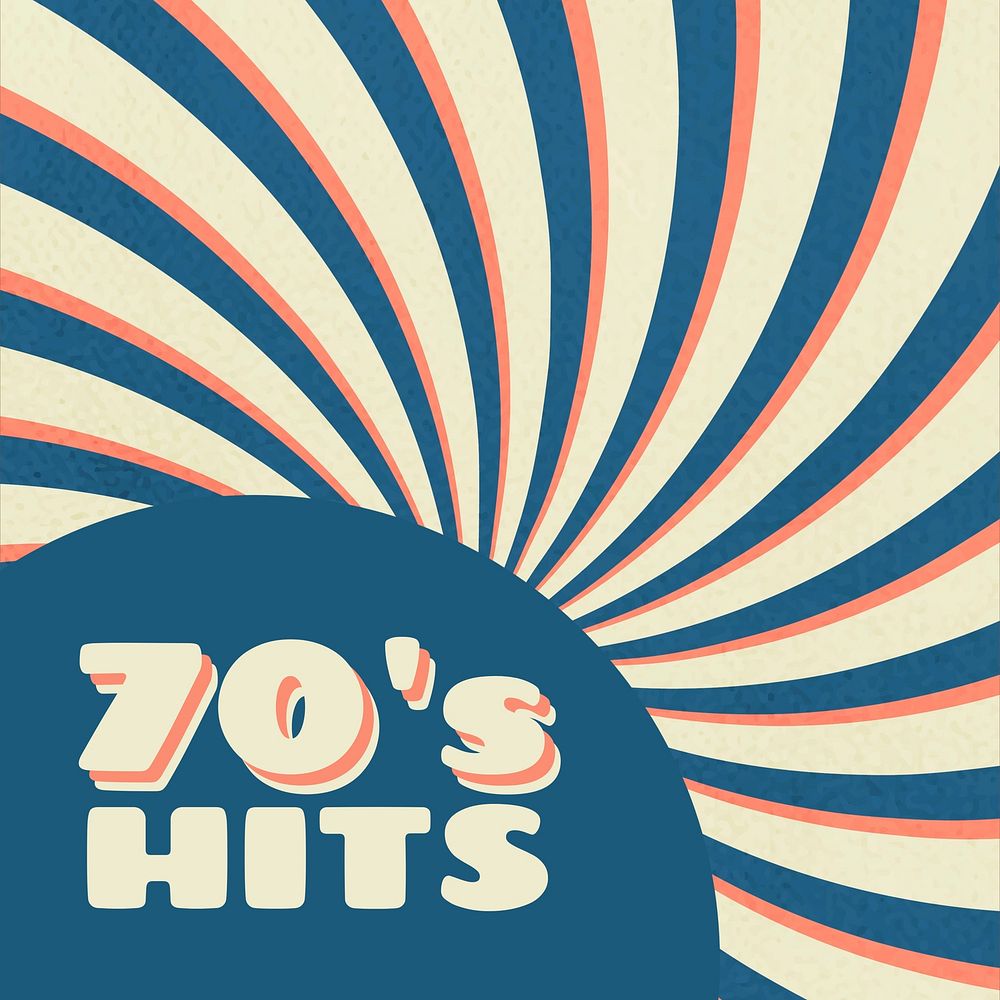 70's music hits cover template