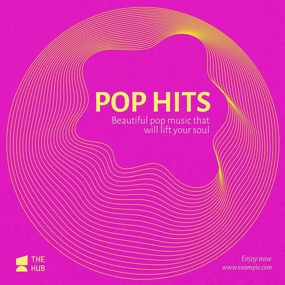 Pop music cover template
