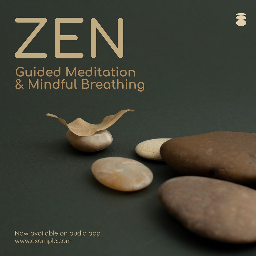 Zen meditation cover template