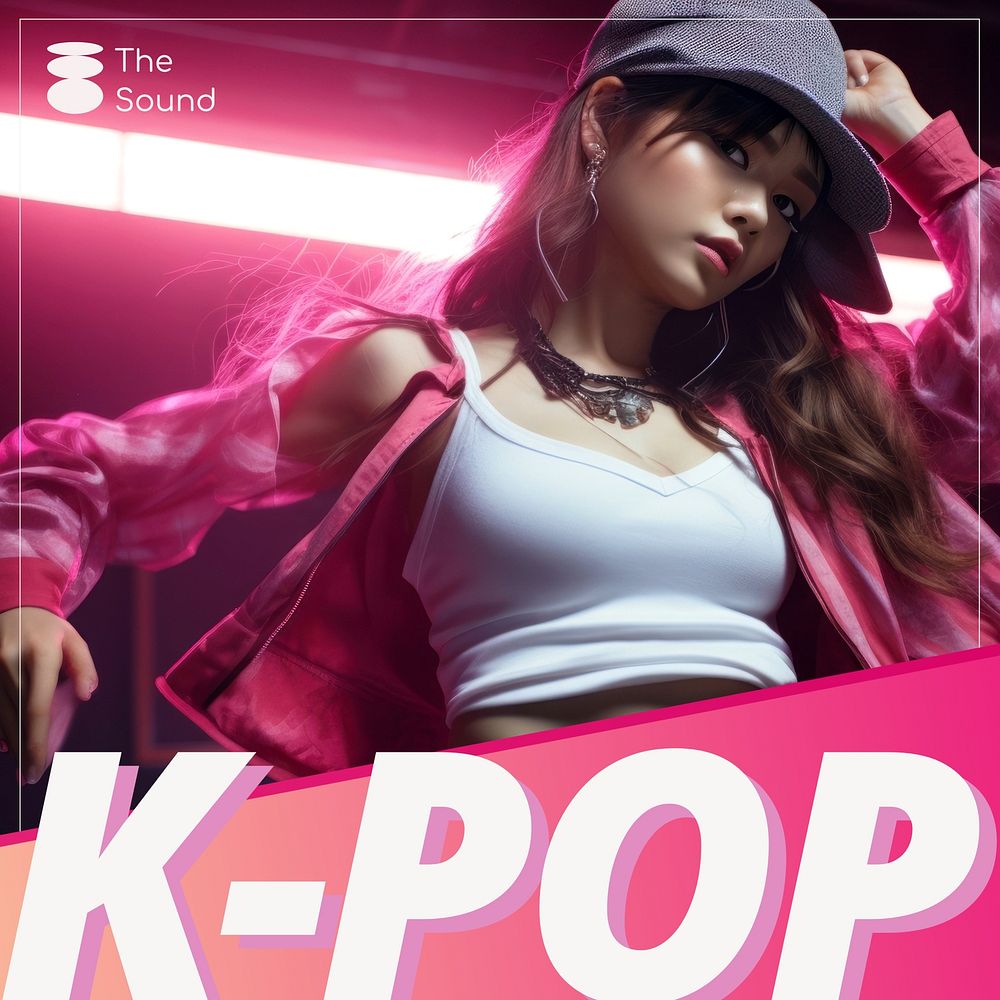 K-pop playlist cover template