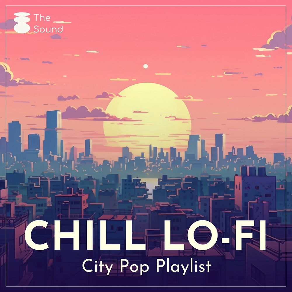 Lo-Fi playlist cover template