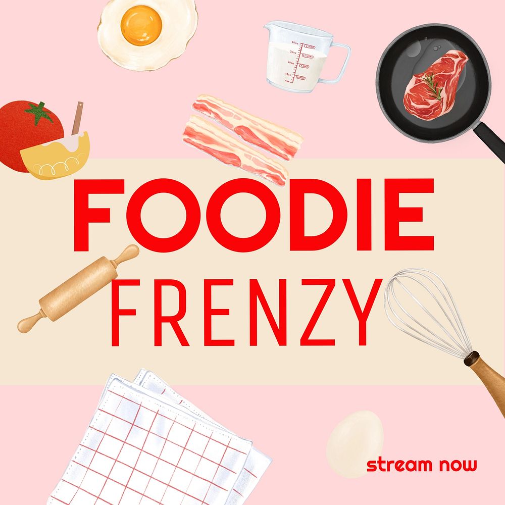 Food podcast instagram post template