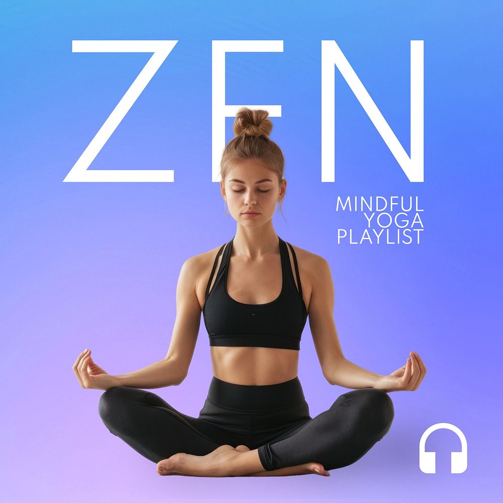 Yoga playlist cover template