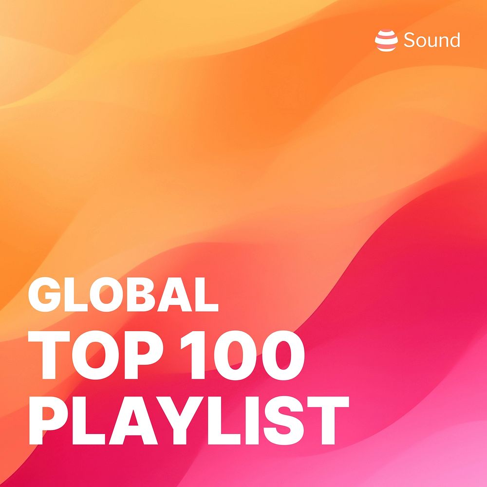 Top 100 playlist cover template