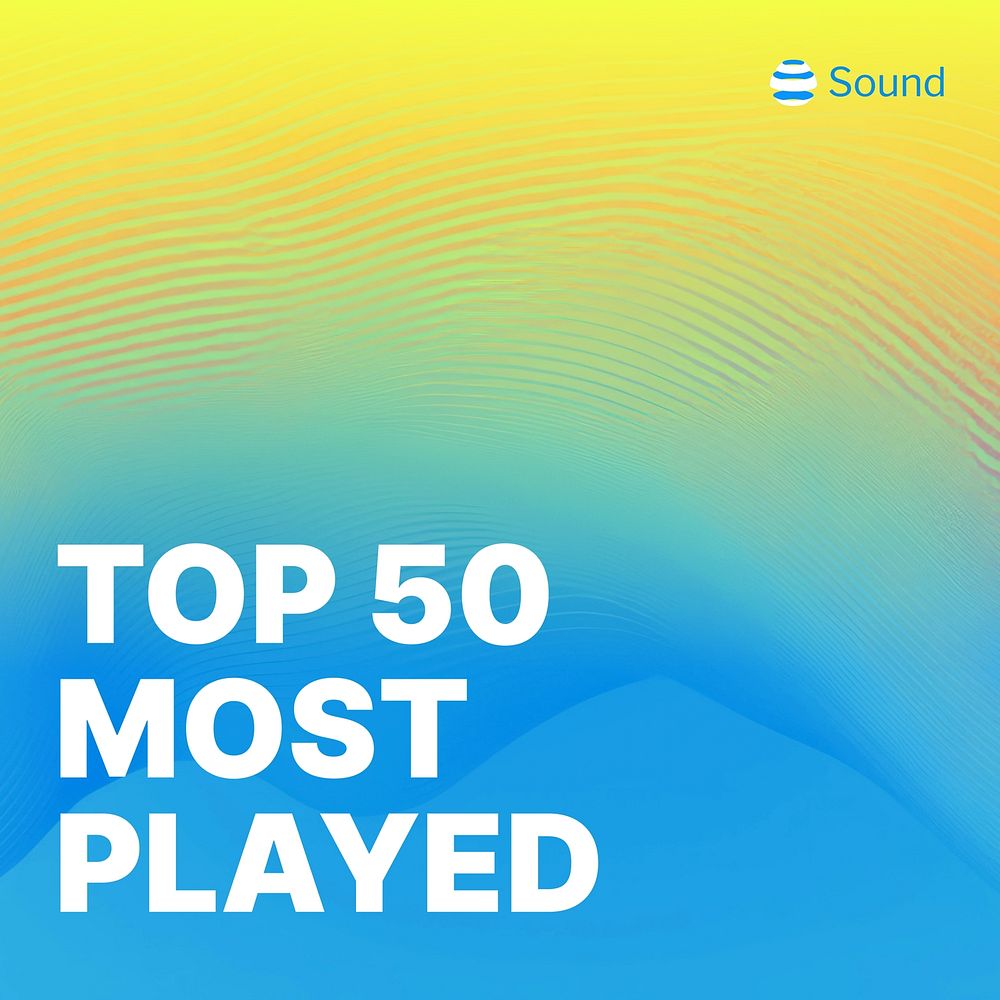 Top 50 playlist cover template