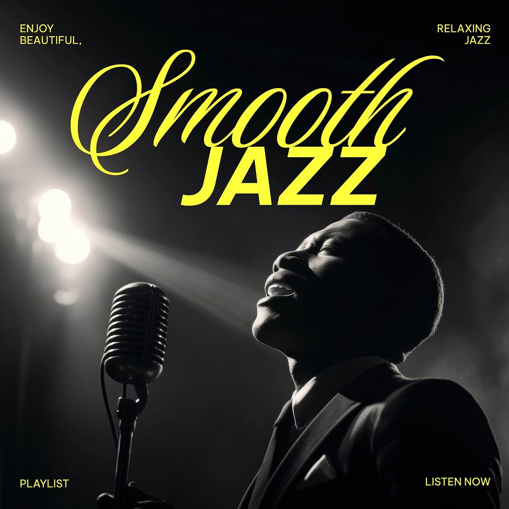 Jazz music cover template