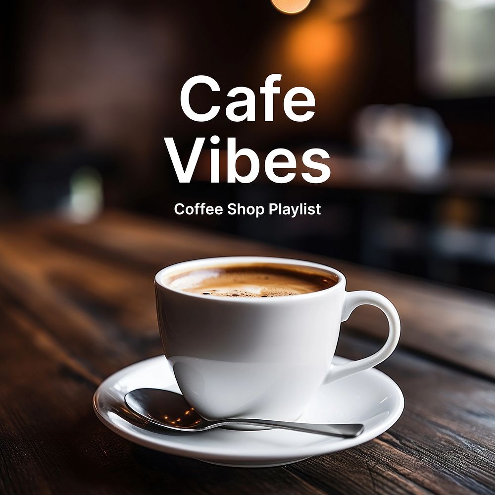 Cafe playlist cover template