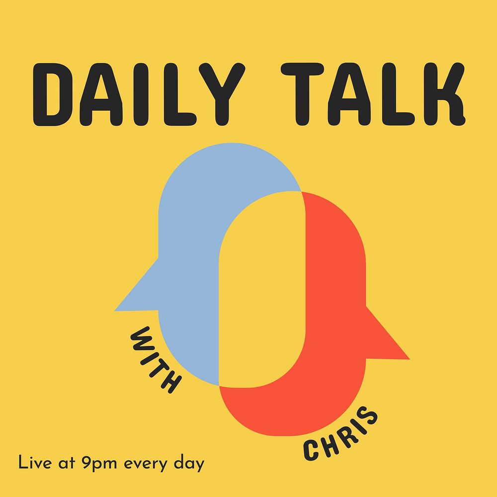 Daily talk podcast instagram post | Free Photo - rawpixel