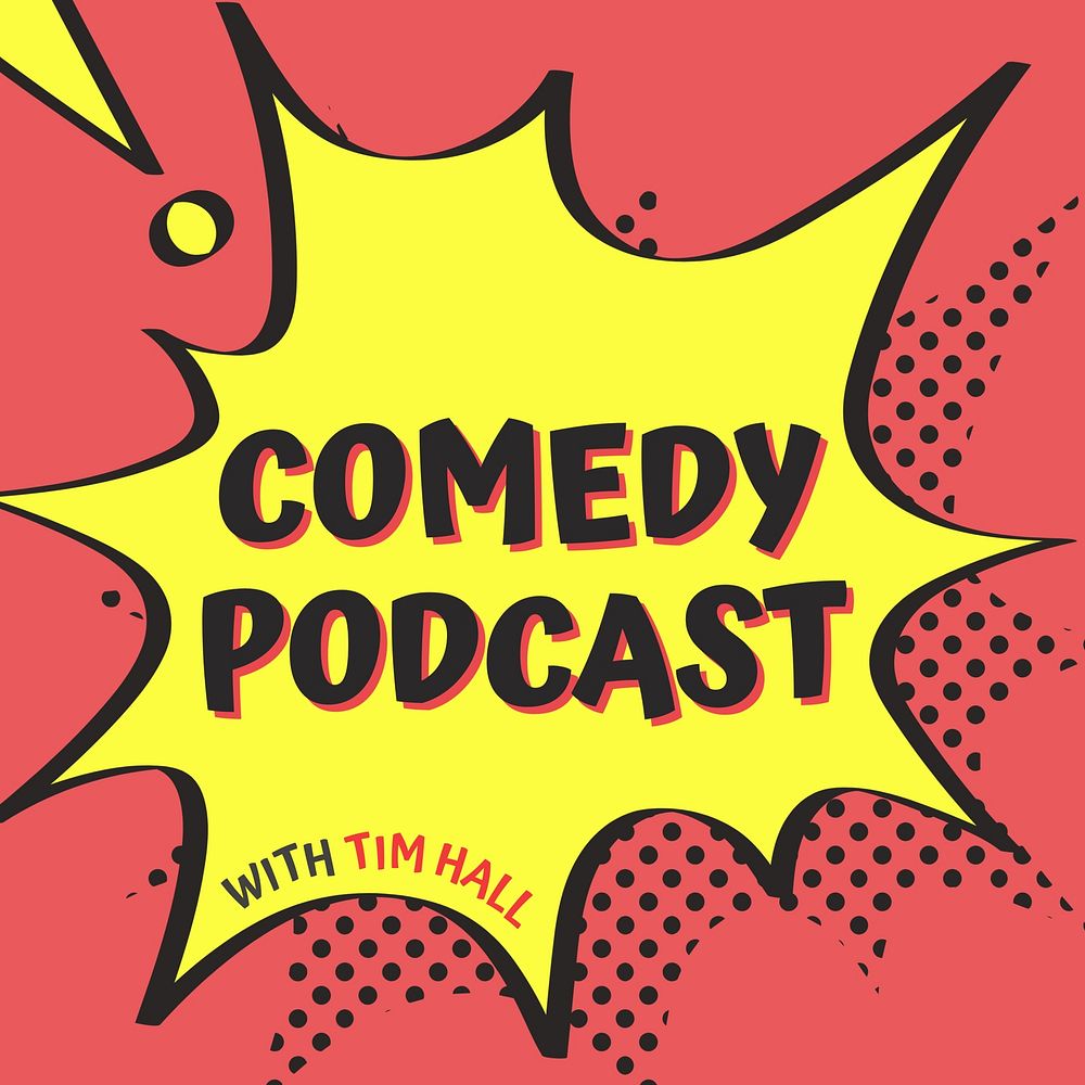Comedy podcast instagram post template