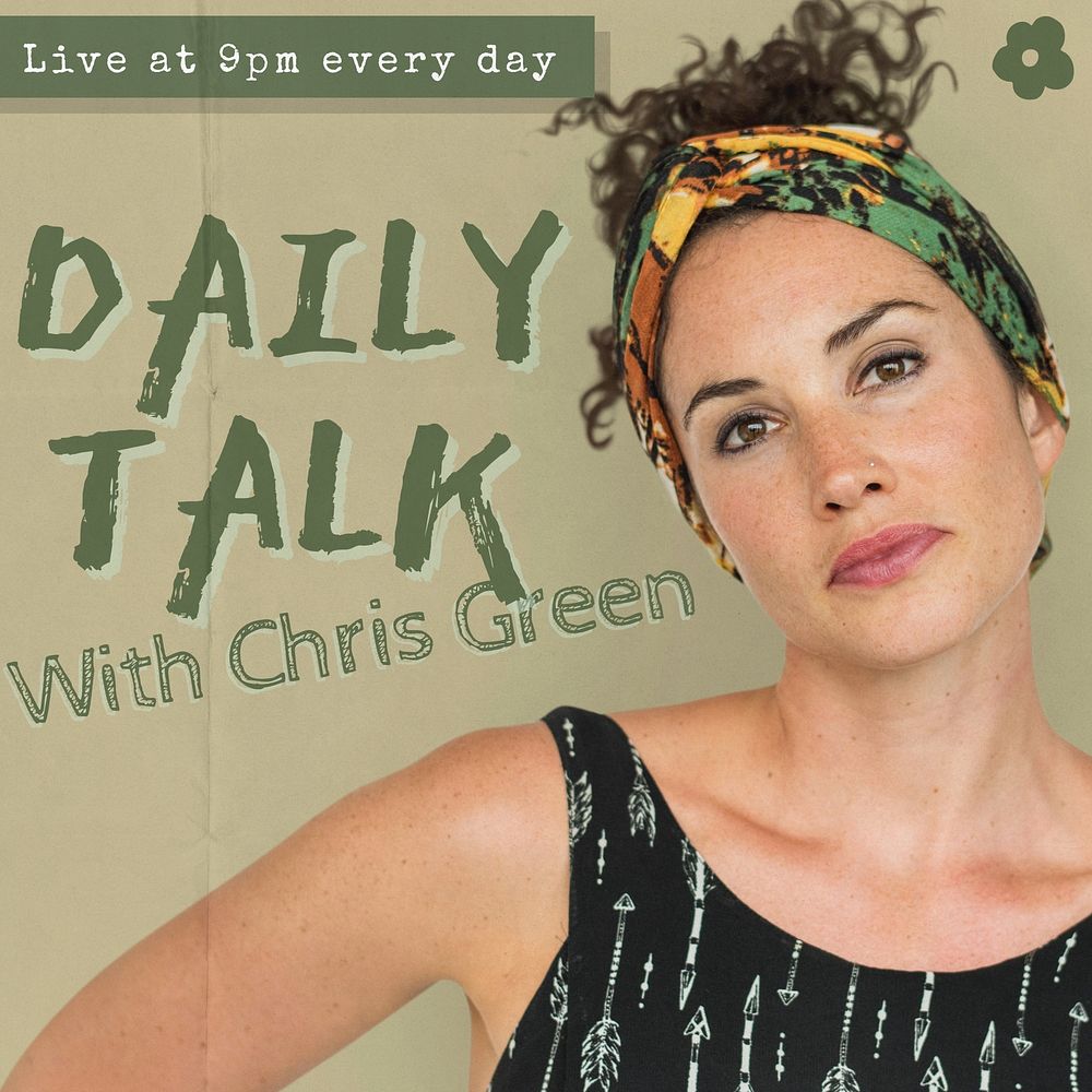 Daily talk podcast instagram post template