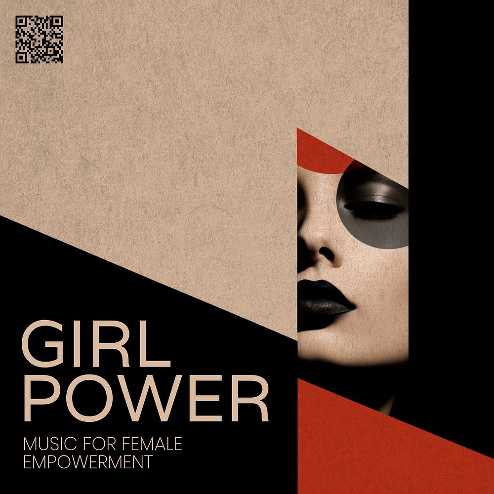 Girl power playlist cover template
