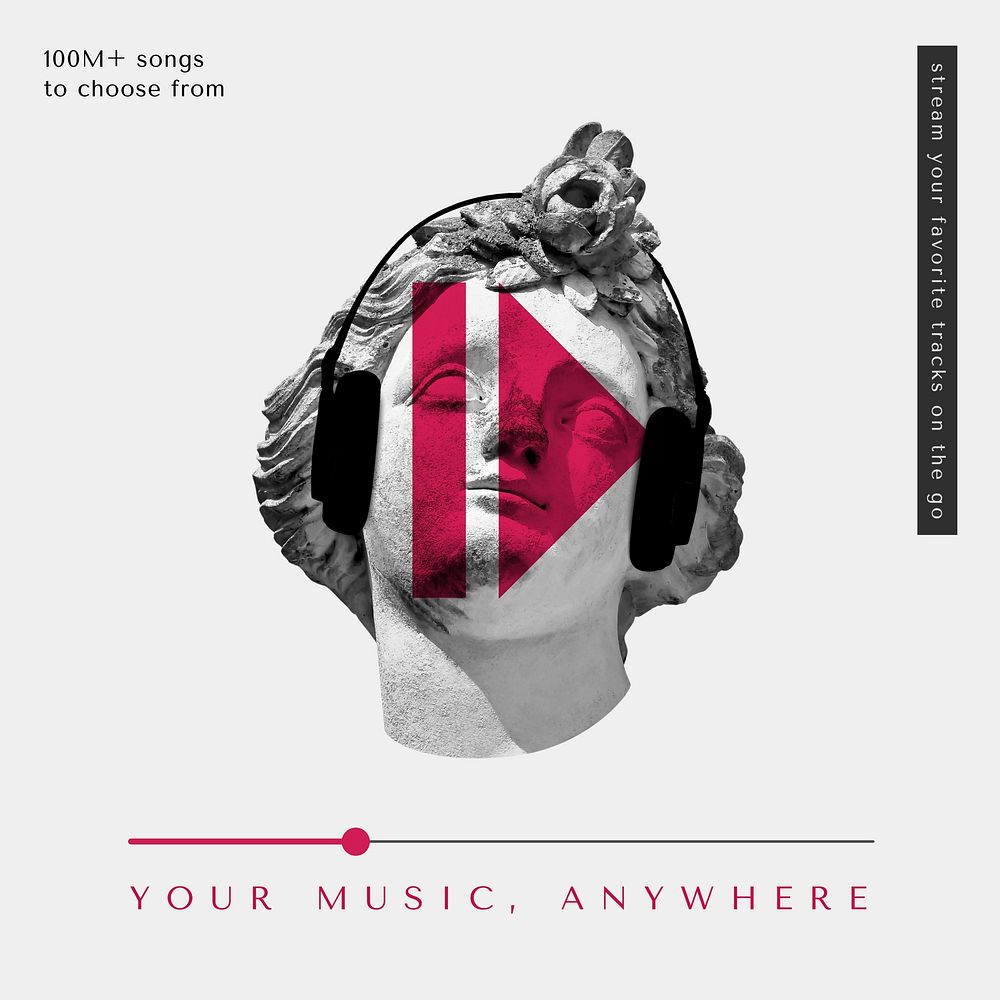 Music streaming cover template