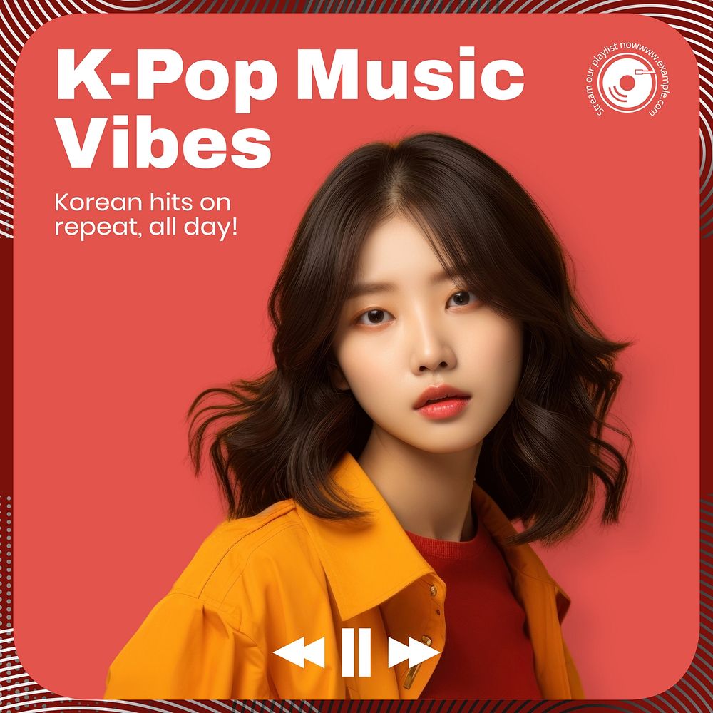 K-pop music cover template