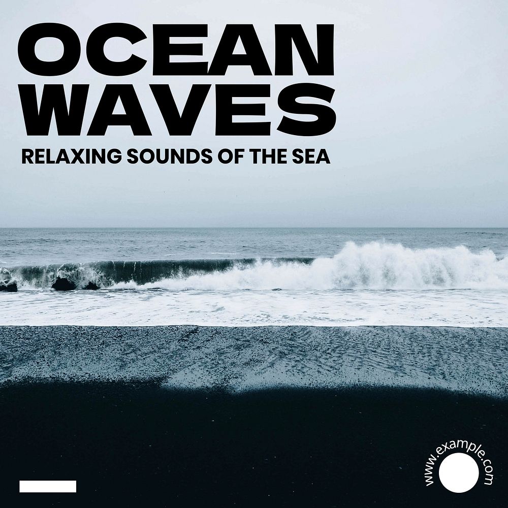 Ocean waves cover template