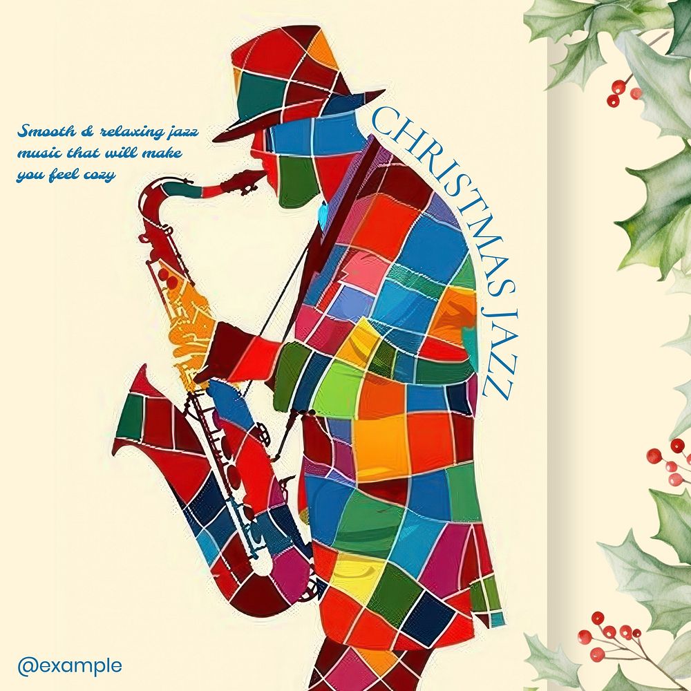Christmas jazz cover template
